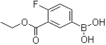 [3-(乙氧羰基)-4-氟苯基]硼酸分子结构 (CAS 874219-36-0)