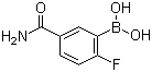 5-氨基甲酰基-2-氟苯硼酸分子结构 (CAS 874289-39-1)