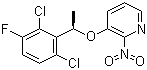 3-[[(1R)-1-(2,6-二氯-3-氟苯基)乙基]氧基]-2-硝基吡啶分子结构 (CAS 877397-70-1)