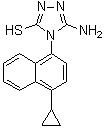 3-Amino-4-(4-cyclopropylnaphthalen-1-yl)-4H-1,2,4-triazole-5-thiol molecular structure (CAS 878671-96-6)