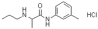 N-(3-甲基苯基)-2-(丙基氨基)丙酰胺盐酸盐分子结构 (CAS 878791-35-6)