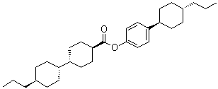 (反式,反式)-4'-丙基-[1,1'-联环己烷]-4-羧酸 4-(反式-4-丙基环己基)苯基酯分子结构 (CAS 88038-92-0)