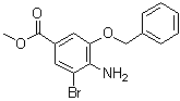 4-氨基-3-溴-5-(苯基甲氧基)苯甲酸甲酯分子结构 (CAS 881909-58-6)