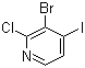 3-溴-2-氯-4-碘吡啶分子结构 (CAS 884494-53-5)