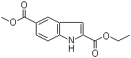 吲哚-2,5-二甲酸 2-乙酯 5-甲酯分子结构 (CAS 884494-66-0)
