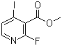 2-氟-4-碘-3-吡啶羧酸甲酯分子结构 (CAS 884494-84-2)