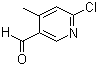 6-氯-4-甲基吡啶-3-甲醛分子结构 (CAS 884495-38-9)