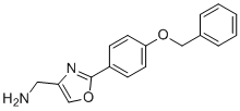 (2-(4-(苄氧基)苯基)恶唑-4-基)甲胺分子结构 (CAS 885273-44-9)