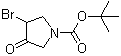 3-溴-4-氧代-1-吡咯烷羧酸叔丁酯分子结构 (CAS 885278-03-5)