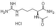 N-(乙酰氨基)-L-精氨酰胺盐酸盐分子结构 (CAS 88530-28-3)
