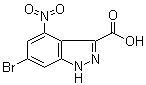 6-溴-4-硝基-1H-吲唑-3-甲酸分子结构 (CAS 885518-61-6)
