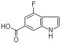 4-氟-1H-吲哚-6-羧酸分子结构 (CAS 885520-31-0)
