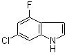 6-氯-4-氟-1H-吲哚分子结构 (CAS 885520-88-7)