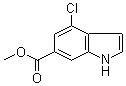 4-氯-1H-吲哚-6-羧酸甲酯分子结构 (CAS 885522-78-1)