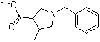 1-苄基-4-甲基吡咯烷-3-甲酸甲酯分子结构 (CAS 885958-67-8)