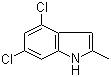 4,6-二氯-2-甲基吲哚分子结构 (CAS 886362-21-6)