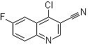 4-氯-6-氟-3-喹啉甲腈分子结构 (CAS 886362-73-8)