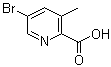 5-Bromo-3-methylpyridine-2-carboxylic acid molecular structure (CAS 886365-43-1)