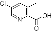 5-Chloro-3-methylpyridine-2-carboxylic acid molecular structure (CAS 886365-46-4)