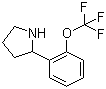 2-[2-(三氟甲氧基)苯基]吡咯烷分子结构 (CAS 886503-02-2)