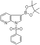 1-(苯磺酰基)-1H-吡咯并[2,3-b]吡啶-3-硼酸频哪醇酯分子结构 (CAS 886547-94-0)