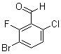 3-溴-6-氯-2-氟苯甲醛分子结构 (CAS 886615-30-1)