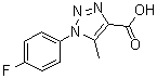 1-(4-氟苯基)-5-甲基-1H-1,2,3-三唑-4-羧酸分子结构 (CAS 887035-89-4)