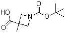 3-甲基-1,3-氮杂环丁烷二羧酸 1-叔丁酯分子结构 (CAS 887591-62-0)