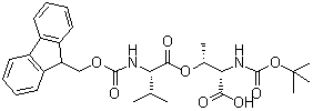N-[(1,1-Dimethylethoxy)carbonyl]-O-[N-[(9H-fluoren-9-ylmethoxy)carbonyl]-L-valyl]-L-threonine molecular structure (CAS 887707-95-1)