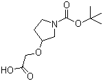 3-(Carboxymethoxy)-1-pyrrolidinecarboxylic acid 1-(tert-butyl) ester molecular structure (CAS 889952-88-9)