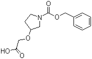 3-(Carboxymethoxy)-1-pyrrolidinecarboxylic acid 1-(phenylmethyl) ester molecular structure (CAS 889953-08-6)