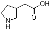 四氢吡咯-3-乙酸分子结构 (CAS 89203-64-5)