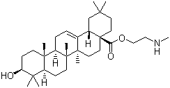 齐墩果酸甲胺基乙酯分子结构 (CAS 892869-49-7)