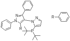 5-[二叔丁基膦基]-1',3',5'-三苯基-1'H-[1,4']联吡唑分子结构 (CAS 894086-00-1)