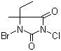 1-Bromo-3-chloro-5-ethyl-5-methylhydantoin molecular structure (CAS 89415-46-3)