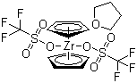 双(环戊二烯基)双(三氟甲磺酸)(四氢呋喃)锆分子结构 (CAS 89672-77-5)