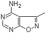 3-甲基异恶唑并[5,4-d]嘧啶-4-胺分子结构 (CAS 89799-07-5)
