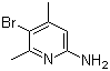 2-氨基-5-溴-4,6-二甲基吡啶分子结构 (CAS 89856-44-0)