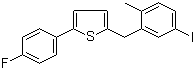 2-(4-氟苯基)-5-[(5-碘-2-甲基苯基)甲基]噻吩分子结构 (CAS 898566-17-1)