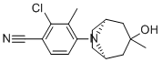2-Chloro-4-[(1R,5S)-3-hydroxy-3-methyl-8-azabicyclo[3.2.1]octan-8-yl]-3-methylbenzonitrile molecular structure (CAS 899821-23-9)