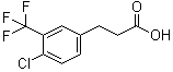 4-Chloro-3-(trifluoromethyl)benzenepropanoic acid molecular structure (CAS 900027-15-8)