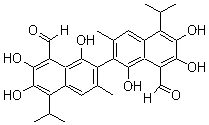 (-)-棉子素分子结构 (CAS 90141-22-3)