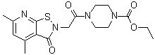 4-[2-(4,6-二甲基-3-氧代异噻唑并[5,4-b]吡啶-2(3H)-基)乙酰基]-1-哌嗪羧酸乙酯分子结构 (CAS 902589-96-2)