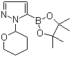 1-(2-四氢吡喃基)-1H-吡唑-5-硼酸频哪醇酯分子结构 (CAS 903550-26-5)