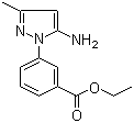 3-(5-氨基-3-甲基-1H-吡唑-1-基)苯甲酸乙酯分子结构 (CAS 903567-11-3)