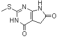5,7-二氢-2-(甲硫基)-1H-吡咯并[2,3-d]嘧啶-4,6-二酮分子结构 (CAS 90662-11-6)