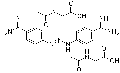 Diaminazene aceturate molecular structure (CAS 908-54-3)