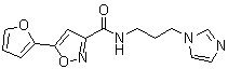 5-(2-呋喃基)-N-[3-(1H-咪唑-1-基)丙基]-3-异恶唑甲酰胺分子结构 (CAS 909089-13-0)