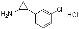 2-(3-Chlorophenyl)cyclopropylamine hydrochloride molecular structure (CAS 90942-38-4)