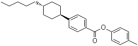 反式-4-(4-戊基环己基)苯甲酸对甲基苯酚酯分子结构 (CAS 91225-15-9)